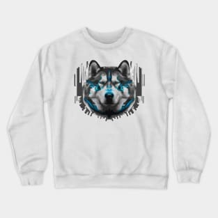 Malamute Futuristic Geometric Artwork Crewneck Sweatshirt